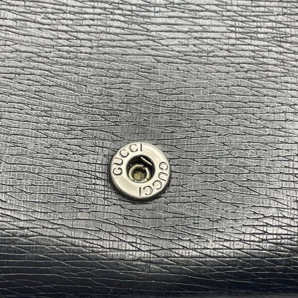 Gucci Calfskin Interlocking G Continental Wallet Black - Preowned - Picture 9 of 15